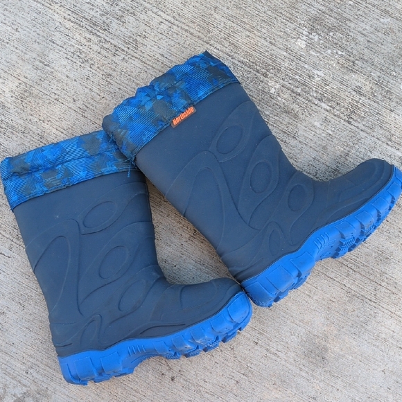 Northside Boys Blue Rubber Snow Rain Boots Size 6‎ - Picture 1 of 4